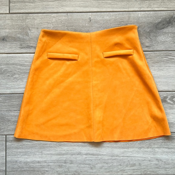 Zara Dresses & Skirts - Zara orange suede miniskirt